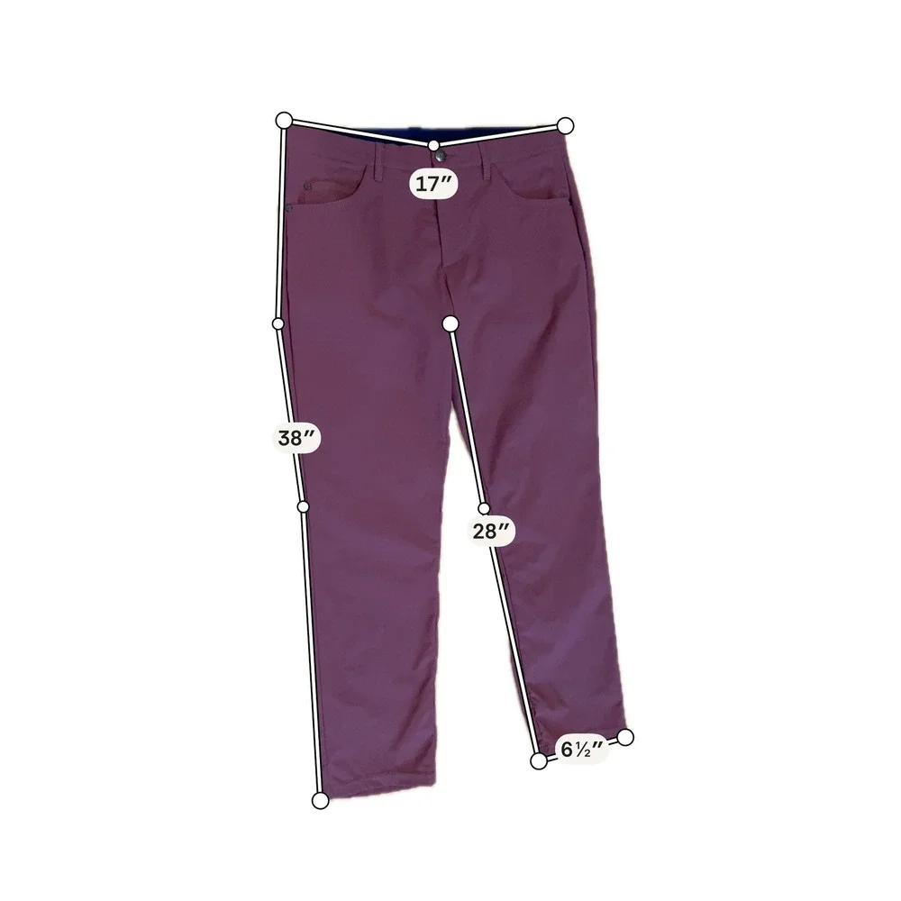 Adidas Golf Go-To 5 Pocket Pants 32 Burgundy Collin Morikawa Player-Issued 07/22